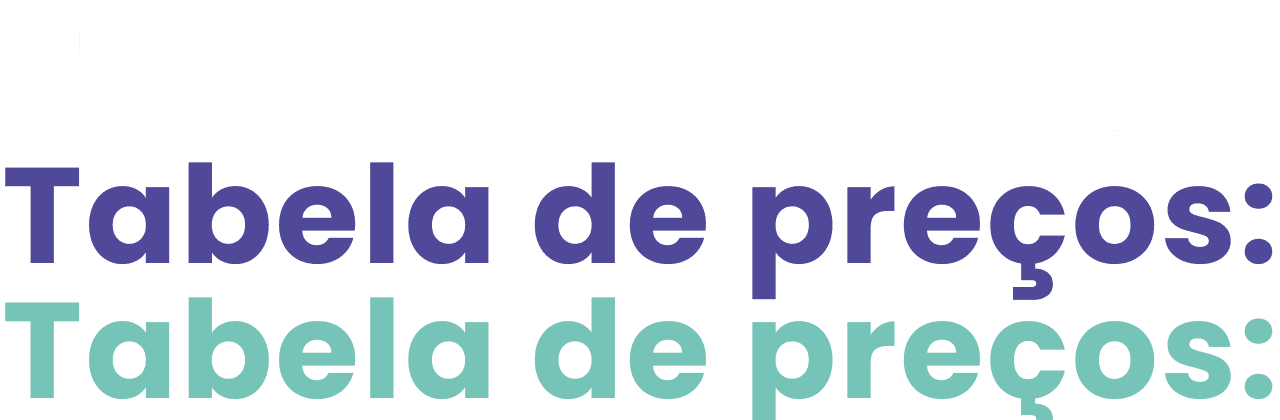 Tabela de Preços